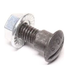 Болт подвійного сегмента під викрутку з гайкою жниварки комбайна JD M6x16 овал PM 10.9