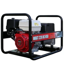 Генератор сварочный бензиновый AGT WAGT 220 DC HSB, 3,5/6,5 кВА, 3,5/5,2 кВт, трехфазный (WAGT220DCHSB)