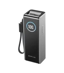 Універсальна мобільна батарея EcoFlow RAPID Power Bank 25000 mAh, with cables, Silver (EF-RAPID25K100W-S-EU)