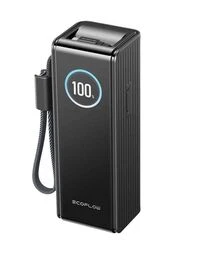 Універсальна мобільна батарея EcoFlow RAPID Power Bank 25000 mAh, with cables, Black (EF-RAPID25K100W-B-EU)