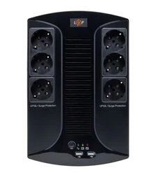 Источник бесперебойного питания LogicPower 650VA-6PS, 650VA/455W, USB (4324)