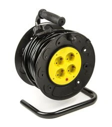 Мережевий подовжувач на котушці PowerPlant 3x1,5 мм², 20 м, 4 розетки, морозостійкий (PPRA10M20S4L)