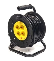 Мережевий подовжувач на котушці PowerPlant 3x1,5 мм², 25 м, 4 розетки (PPRA10M250S4)