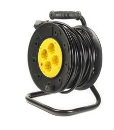 Мережевий подовжувач на котушці PowerPlant 3x1,5 мм², 30 м, 4 розетки (PPRA10M300S4)