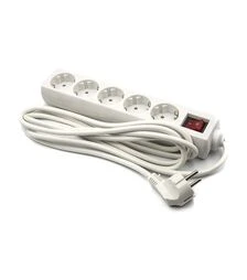 Мережевий подовжувач-фільтр PowerPlant 3x1,0 мм², 5 розеток, 3 м (PPSA08M30S5)