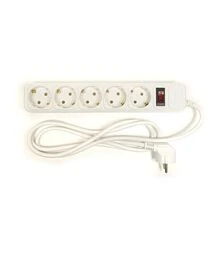 Мережевий подовжувач-фільтр PowerPlant 3x1,5 мм², 5 розеток, 1,8 м (PPSA10M18S5)