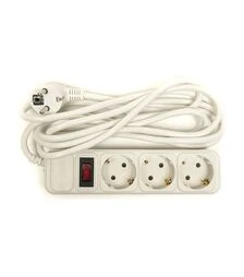 Мережевий подовжувач-фільтр PowerPlant 3x1,5 мм², 3 розетки, 3 м (PPSA10M30S3)