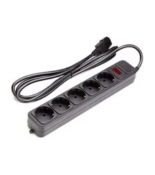 Мережевий подовжувач-фільтр PowerPlant для ДБЖ 3x1,5 мм², 5 розеток, 2 м (PPUA10M20S5)