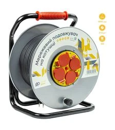 Мережевий подовжувач на котушці PowerPlant 3x2,5 мм², 4 розетки, 40 м (JY-20022/40)