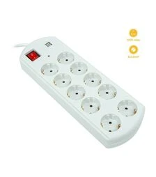 Мережевий подовжувач-фільтр PowerPlant 3x1,5 мм², 10 розеток, 2xUSB, 5 м (YS-N6065/5)