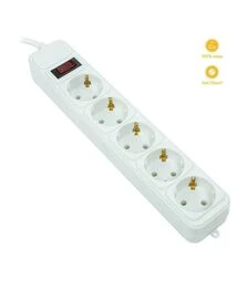 Мережевий подовжувач-фільтр PowerPlant 3x0,75 мм², 5 розеток, 7 м (JY-1056/7B)