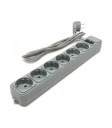 Мережевий подовжувач-фільтр Gembird 6 розеток, сірий, 4,5 м (SPG6-G-15G)