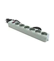 Мережевий подовжувач-фільтр Gembird 6 розеток, сірий, 1,8 м (SPG6-G-6G)