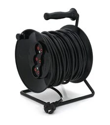 Мережевий подовжувач на котушці RITAR VN ПВС 2*1,5, 25 м, 3 розетки, без заземлення, 16 А, латунні контакти (472121)