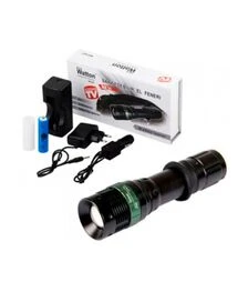 Фонарь ручной Watton WT-037, 3 режима, Zoom, черный (WT-037)