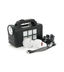 Фонарь переносной GD-8077, Solar charging, 1+1 режим, черный (GD-8077)