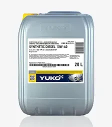 Моторное масло Yuko Synthetic Diesel 10W-40, 20 л