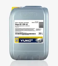 Моторное масло Yuko Mega HD 10W-40, 20 л