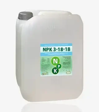 Удобрение комплексное NPK 3-18-18, 20 л (Life Biochem)