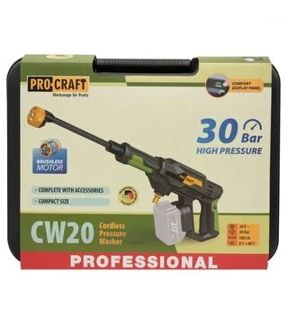 Минимойка высокого давления аккумуляторная Procraft CW-20 без АКБ и ЗУ (030267)