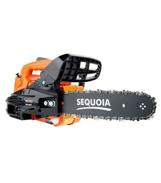 Пила цепная бензиновая SEQUOIA, 0.8 кВт, длина шины 30 см, цепь 3/8”, толщина шины 1.3 мм, вес 3.8 кг, топливный бак 0.23 л, масляный бак 0.21