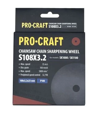 Диск для заточки цепей ProCraft SK1000 Керамический, &Oslash;S108, 3,2 мм (010832)