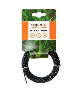 Леска для триммера SEQUOIA TL1.6-L15-Profi крученый квадрат, 1,6 мм, 15 м