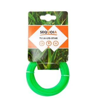 Леска для триммера SEQUOIA TL1,6-L15-Star звездочка 1,6 мм, 15 м
