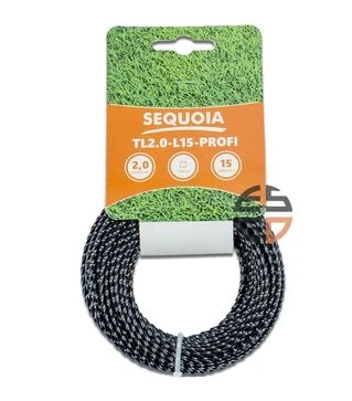 Леска для триммера SEQUOIA TL2,0-L15-Profi крученый квадрат 2,0 мм, 15 м