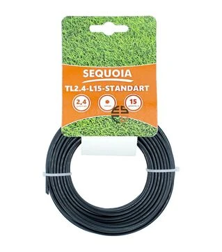 Леска для триммера SEQUOIA TL2,4-L15-Standart круглая 2,4 мм, 15 м
