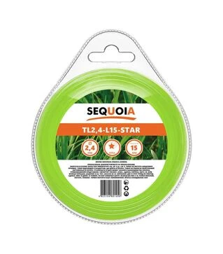 Леска для триммера SEQUOIA TL2,4-L15-Star звездочка 2,4 мм, 15 м