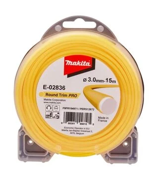 Волосінь для тримера Makita жовта 3 мм/15м, кругла (E-02836)