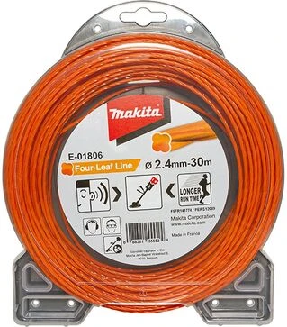 Волосінь для тримера Makita 2,4мм/30м, конюшина (E-01806)
