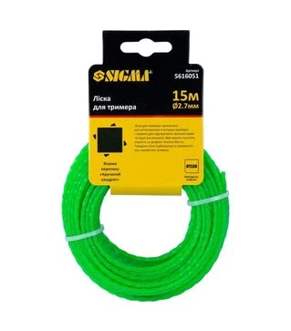 Ліска для тримера Sigma кручений квадрат &Oslash;2,7мм, 15м (5616051)