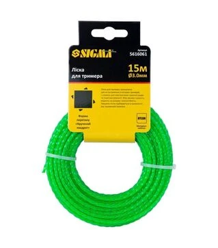 Ліска для тримера Sigma кручений квадрат Ø3,0мм, 15м (5616061)