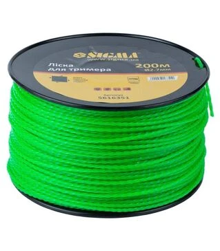 Леска для триммера Sigma витый квадрат Ø2,7мм, 200м катушка (5616351)