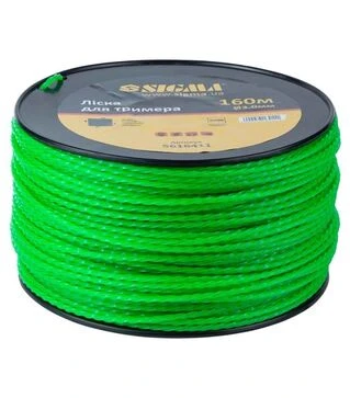 Леска для триммера Sigma витый квадрат Ø3,0мм, 160м катушка (5616411)