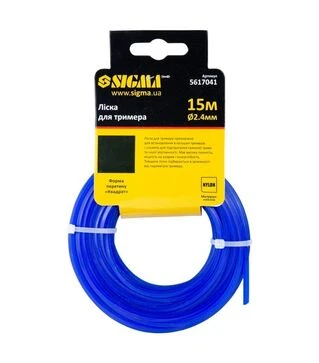 Ліска для тримера Sigma квадрат &Oslash;2,4мм, 15м (5617041)