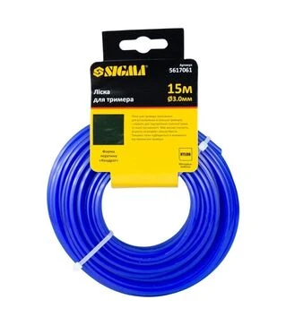 Ліска для тримера Sigma квадрат Ø3,0мм, 15м (5617061)