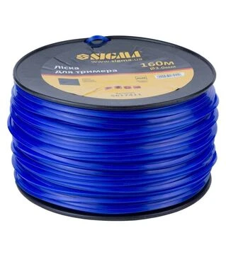 Леска для триммера Sigma квадрат Ø3,0мм, 160м катушка (5617411)