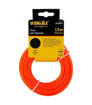 Ліска для тримера Sigma круг Ø2,7мм, 15м (5618051)