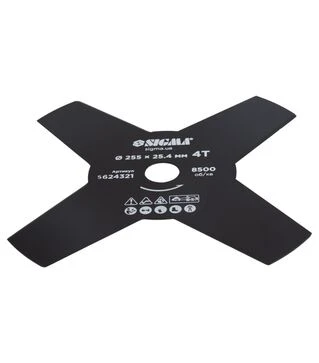 Нож для триммера Sigma &Oslash;255&times;25,4мм, 4Т (5624321)