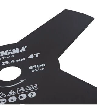 Нож для триммера Sigma &Oslash;255&times;25,4мм, 4Т (5624321)