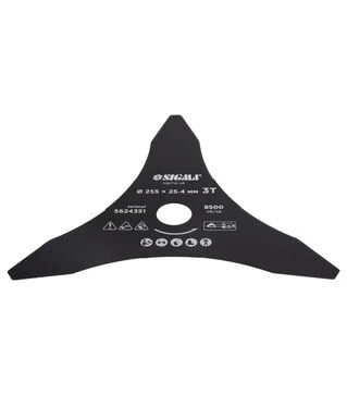 Ніж для тримера Sigma Ø255×25,4мм, 3Т гострокінцевий (5624351)