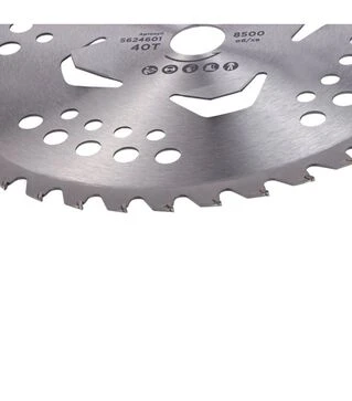 Диск для триммера Sigma с твердосплавными напайками Ø255×25,4мм, 40Т, 4 подрезных лопата (5624601)