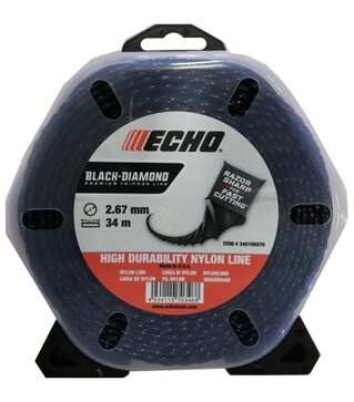 Косилочная струна ECHO Black Diamond d-2,67 мм, 34 м (340105070)