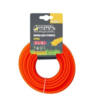 Леска для триммера MASTERTOOL звезда, 2,7 мм, 15 м (19-1027)
