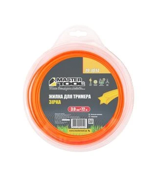 Волосінь для тримера MASTERTOOL зірка, 3 мм, 72 м блістер (19-1014)