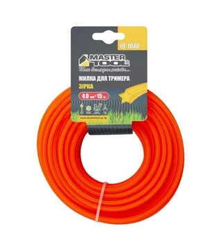 Леска для триммера MASTERTOOL звезда, 4 мм, 15 м (19-1040)