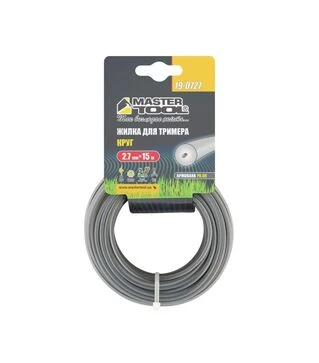 Волосінь для тримера MASTERTOOL кругла, армована, 2,7 мм, 15 м (19-0727)